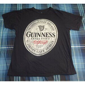 Guinness Extra Stout Black T-Shirt Size Medium